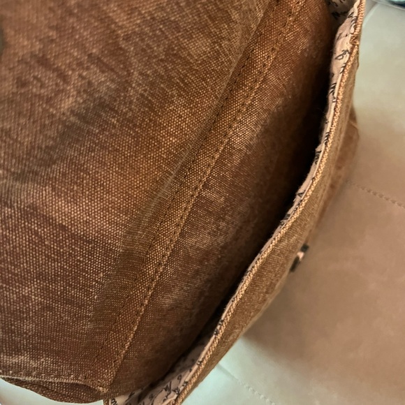 Fossil Mona Crossbody Handbag Canvas Boho Messenger - Picture 4 of 7